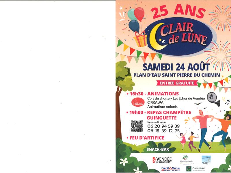 25 ans CLAIR de LUNE